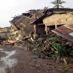 Destruction caused by the torrential rain in Abeokuta