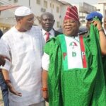 His Royal Highness, Oba Olatunde Oginni and Osun State Governor, Ademola Adeleke