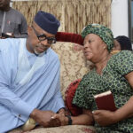 Ogun State Governor, Mr Dapo Abiodun with the late Diya’s wife