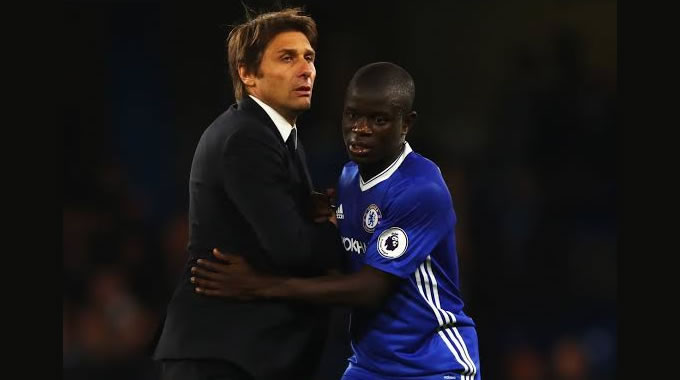 Antonio Conte and N'Golo Kante