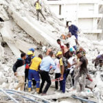 Collapsed building in Lagos