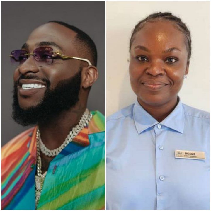 Davido and Hotel worker, Ngozi