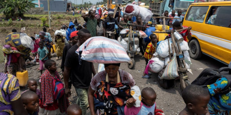 People fleeing scenes of fighting in Congo (Source: Google)