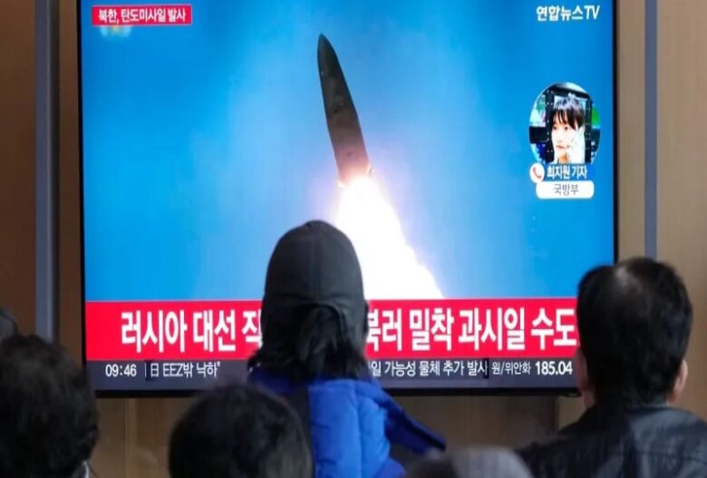 North Korea fires ballistic missiles as US secretary