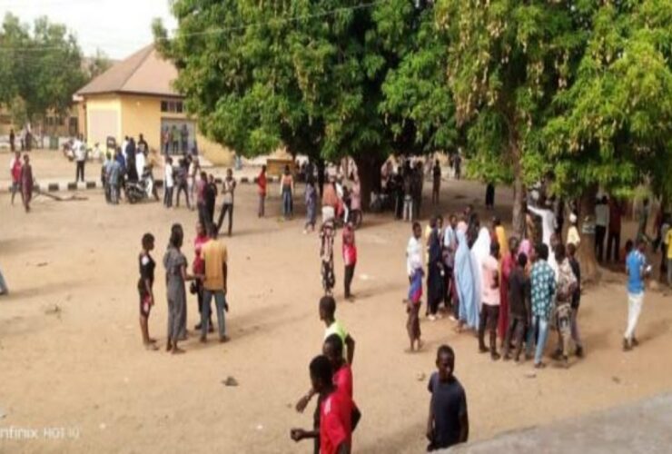 Two students die in a stampede over rice