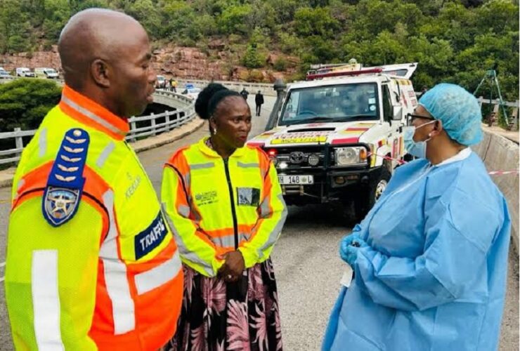 Tragedy strikes as bus plunges off bridge in South Africa