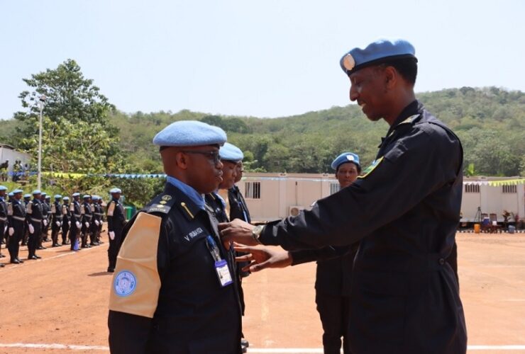 UN awards service medals to 320 Rwandan police peacekeepers in Central African Republic