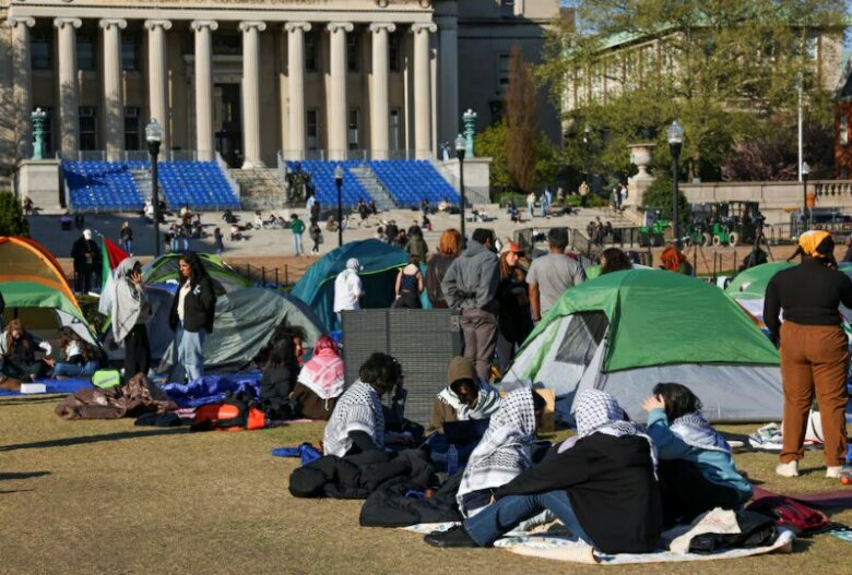 Columbia University president protest