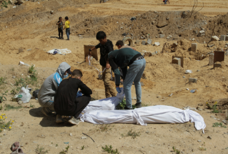 Gaza mass grave Israel