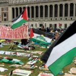 Pro-Palestine protesters at University of Toronto