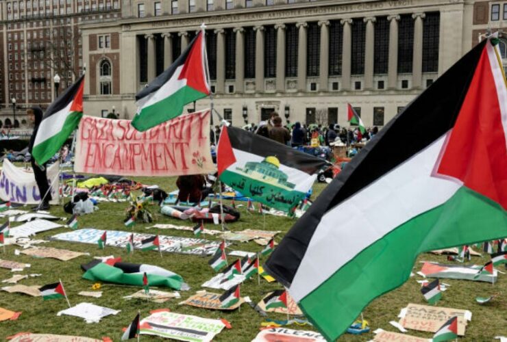 Pro-Palestine protesters at University of Toronto