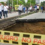 collapsed bridge in Colombia