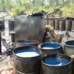 Illegal oil refining sites Bayelsa