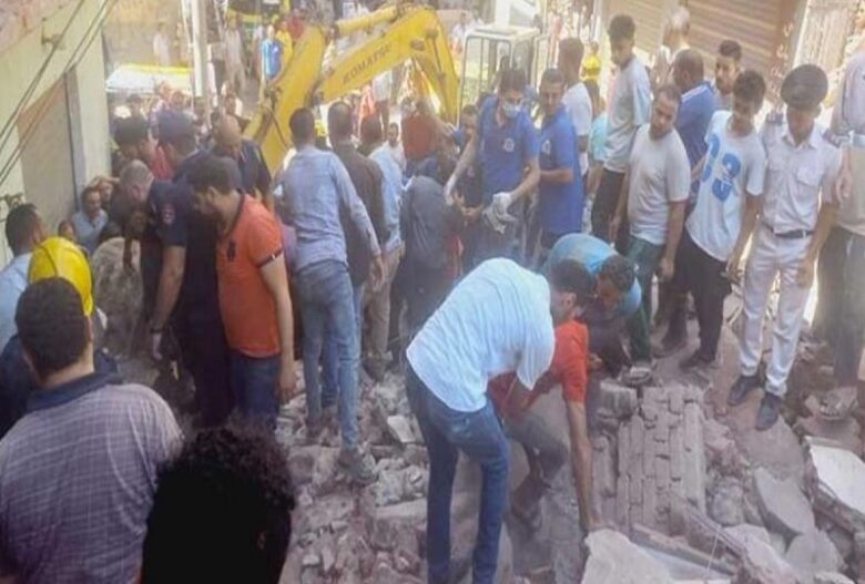 five-storey building collapses in Egypt