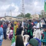 Christians hold church service at protest ground in Nigeria