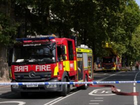 Firefighters Somerset House in London