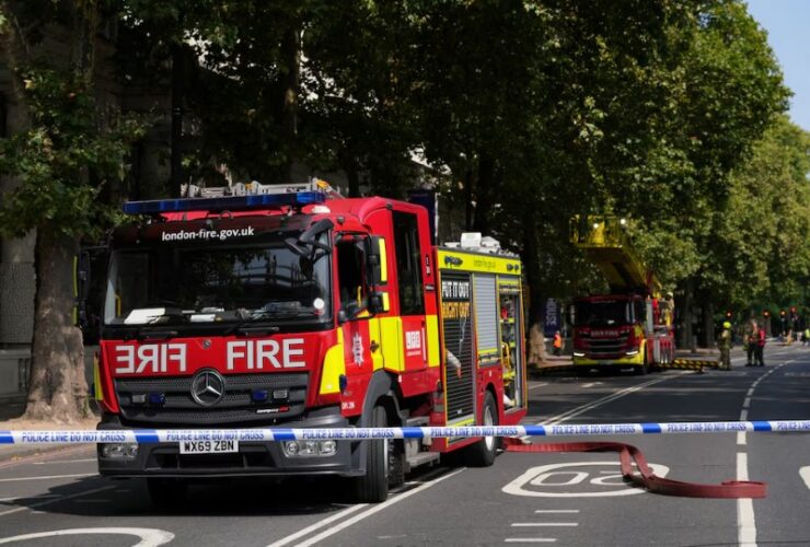 Firefighters Somerset House in London