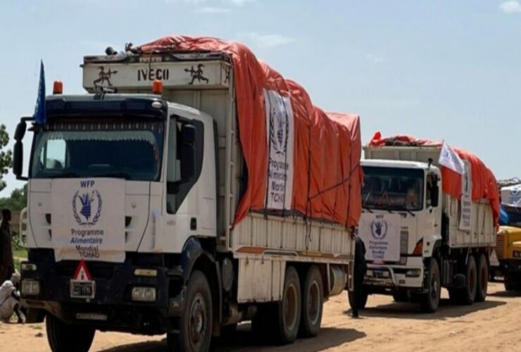 aid trucks cross into Sudan from Chad