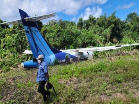 Several passengers injured as plane skids off runway in Indonesia