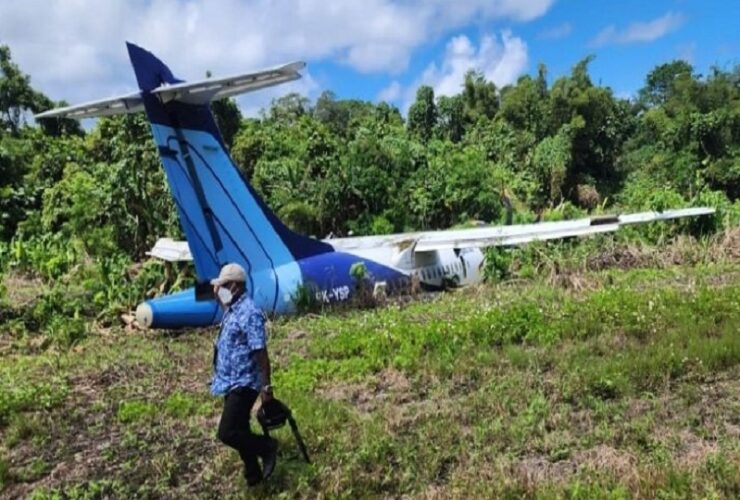 Several passengers injured as plane skids off runway in Indonesia