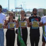 Pro-Palestinian protesters rally at British military base in Cyprus over UK support for Israel