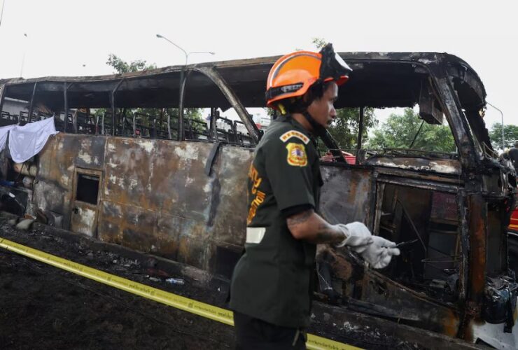 School bus fire