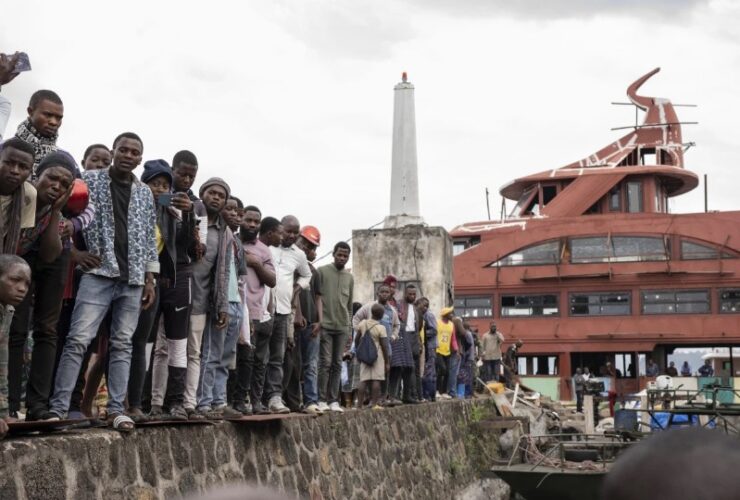 Boat capsizes on Lake Kivu in eastern Congo